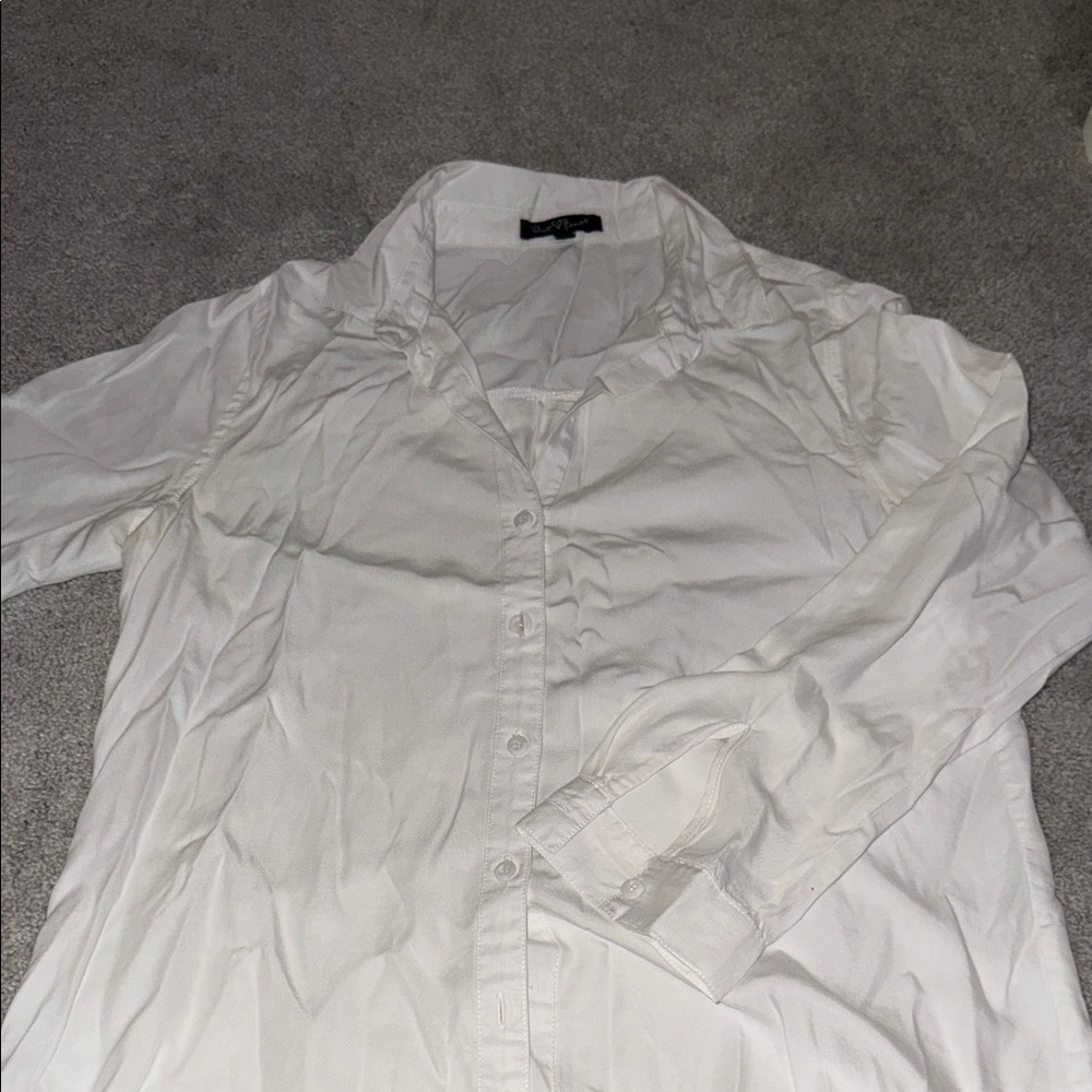 Classic White Womens Button Up Shirt